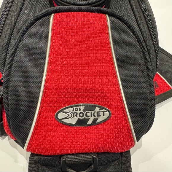 Joe Rocket Manta Magnetic Tank Bag Red Black Motorcycle Biker Travel - Picture 8 of 13